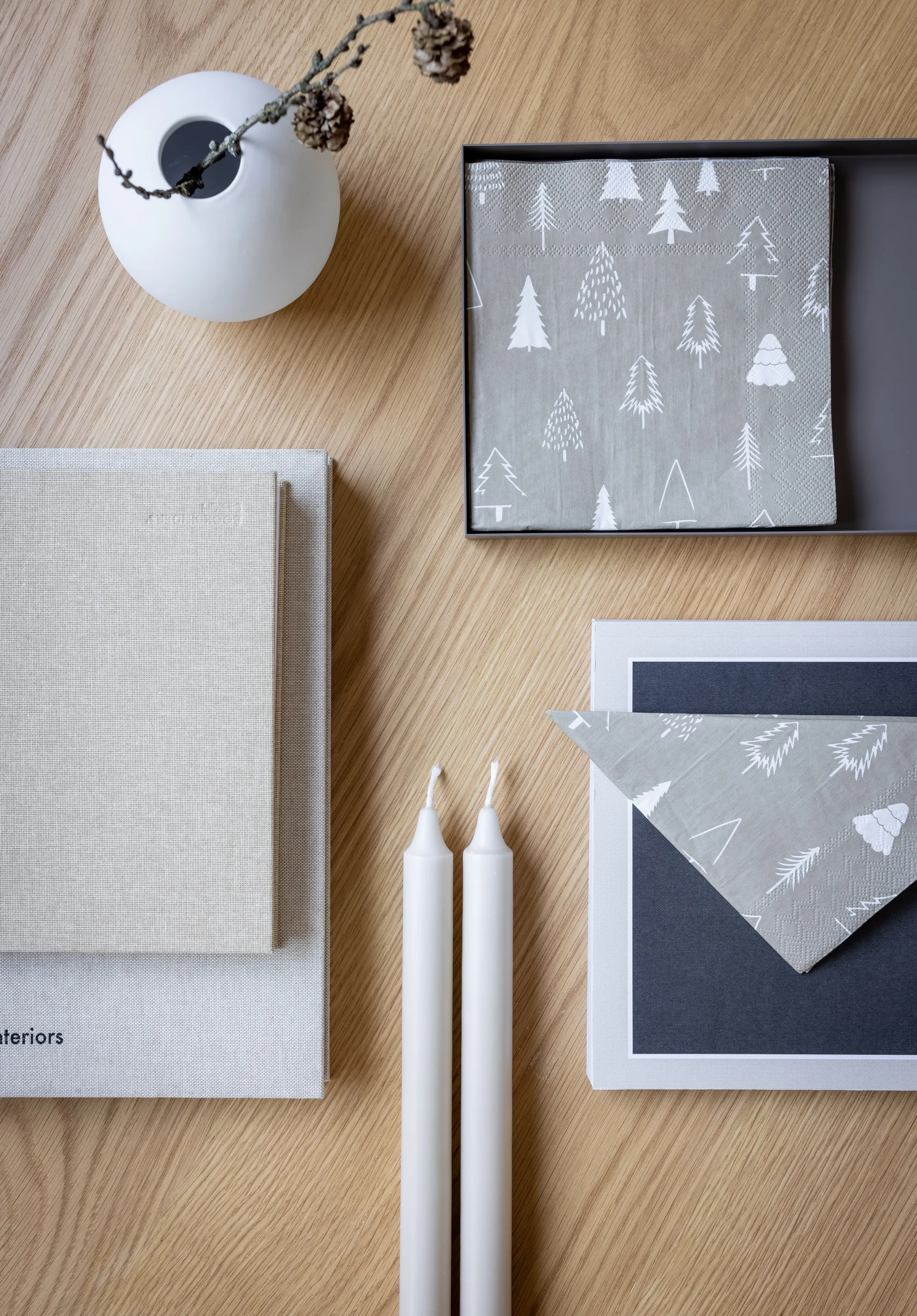 Woods lautasliina 33x33 cm 20-pack, Sand-white Cooee Design