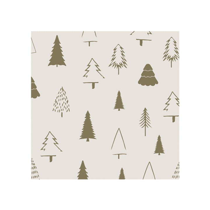 Woods lautasliina 33x33 cm 20-pack - Shell-olive - Cooee Design