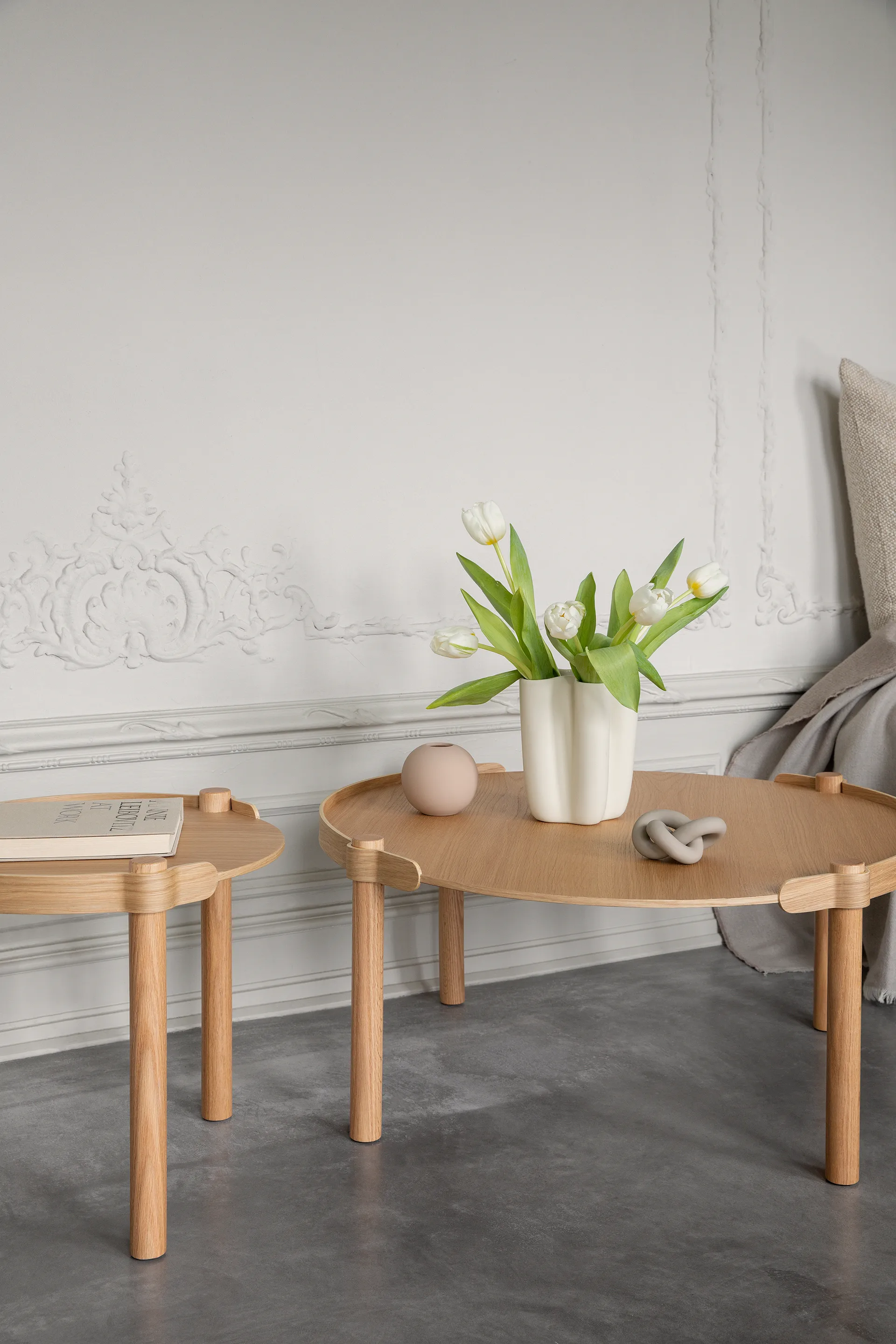 Woody pöytä Ø45 cm, Oak Cooee Design