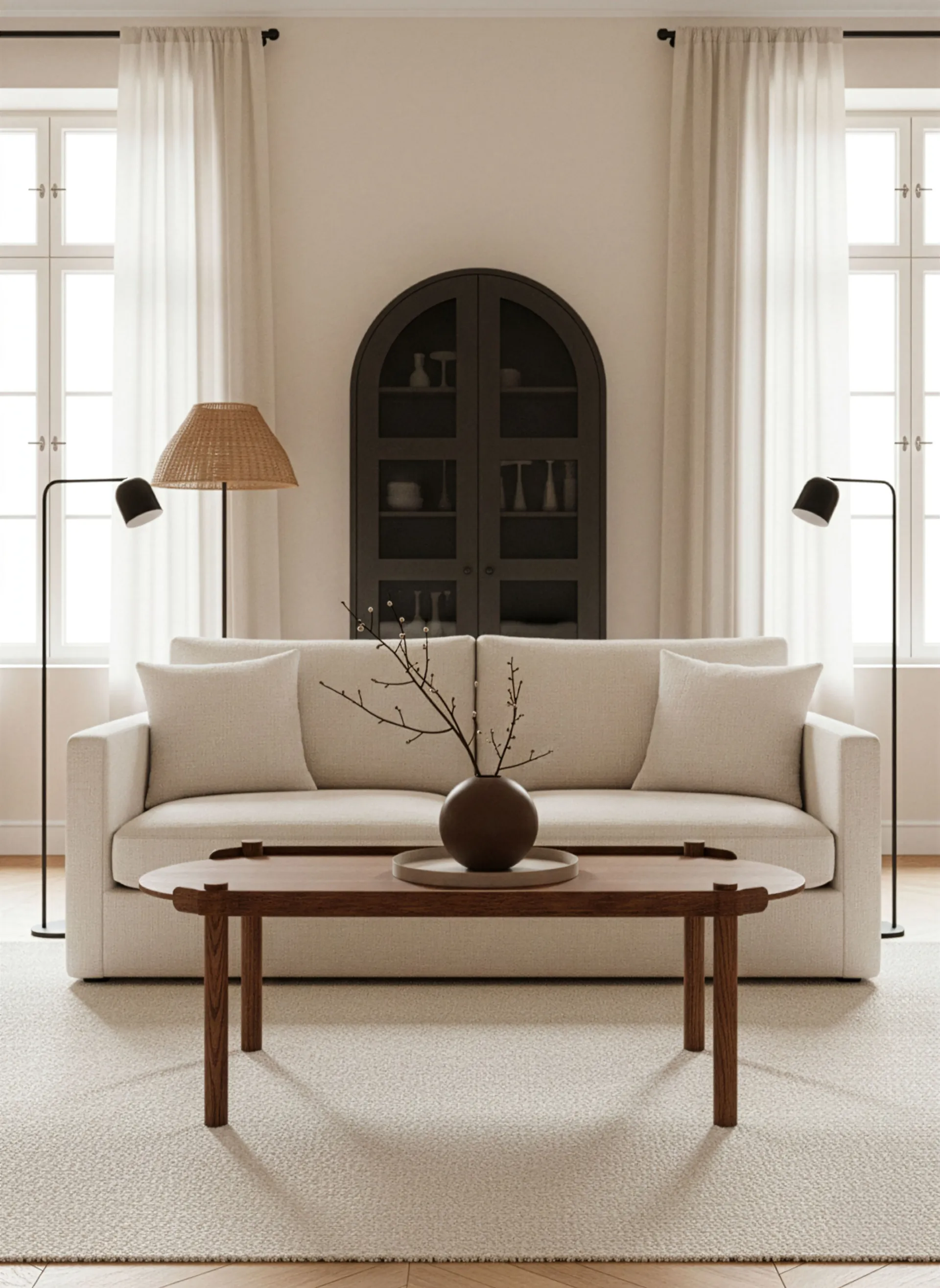Woody pöytä 50x105 cm, Tummapetsattu tammi Cooee Design