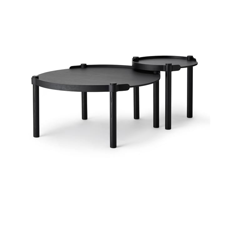 Woody pöytä Ø80 cm, Black stained oak Cooee Design
