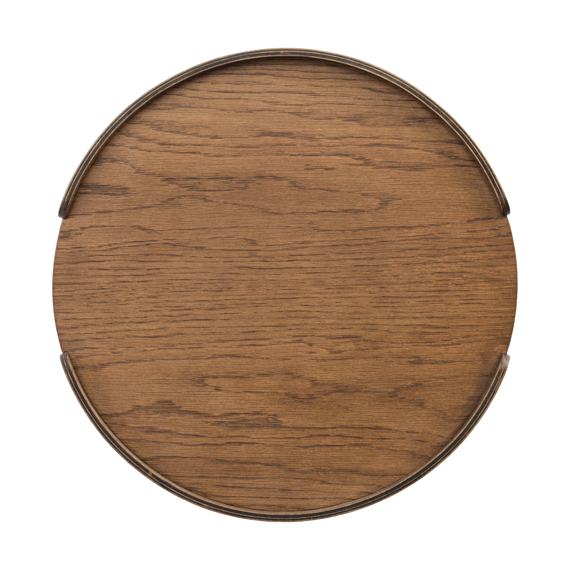 Woody tarjotin, Tummaksi petsattu tammi, Ø35 cm Cooee Design