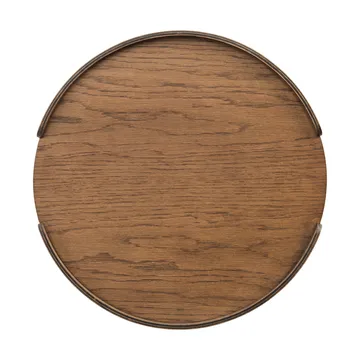 Woody tarjotin - Tummaksi petsattu tammi, Ø35 cm - Cooee Design