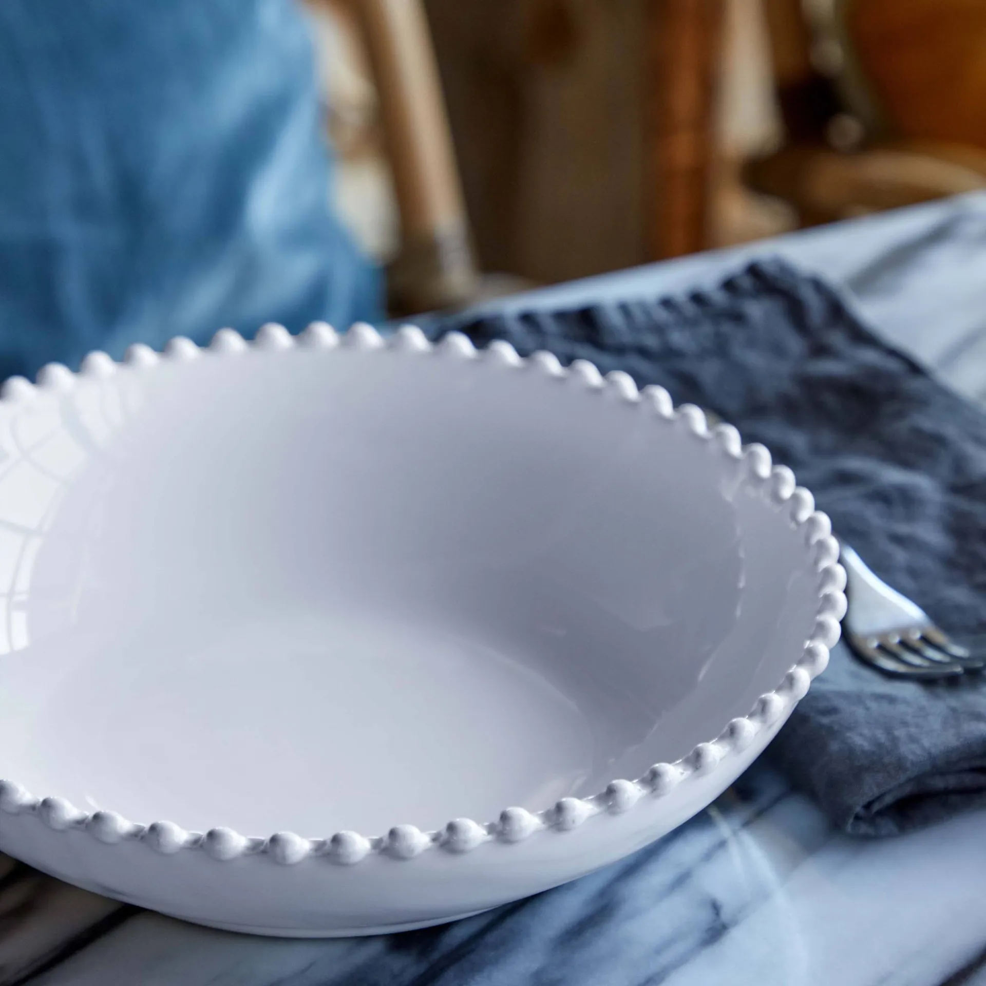 Pearl pastakulho, Valkoinen, Ø24 cm Costa Nova