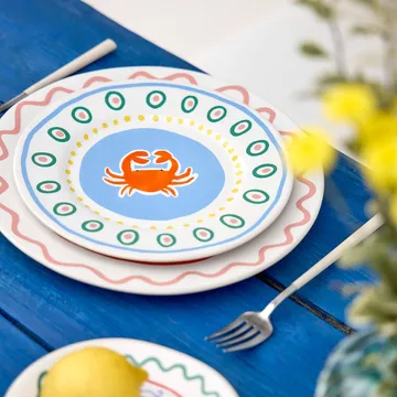 Summer Bliss lautanen - Crab, Ø22 cm - Costa Nova