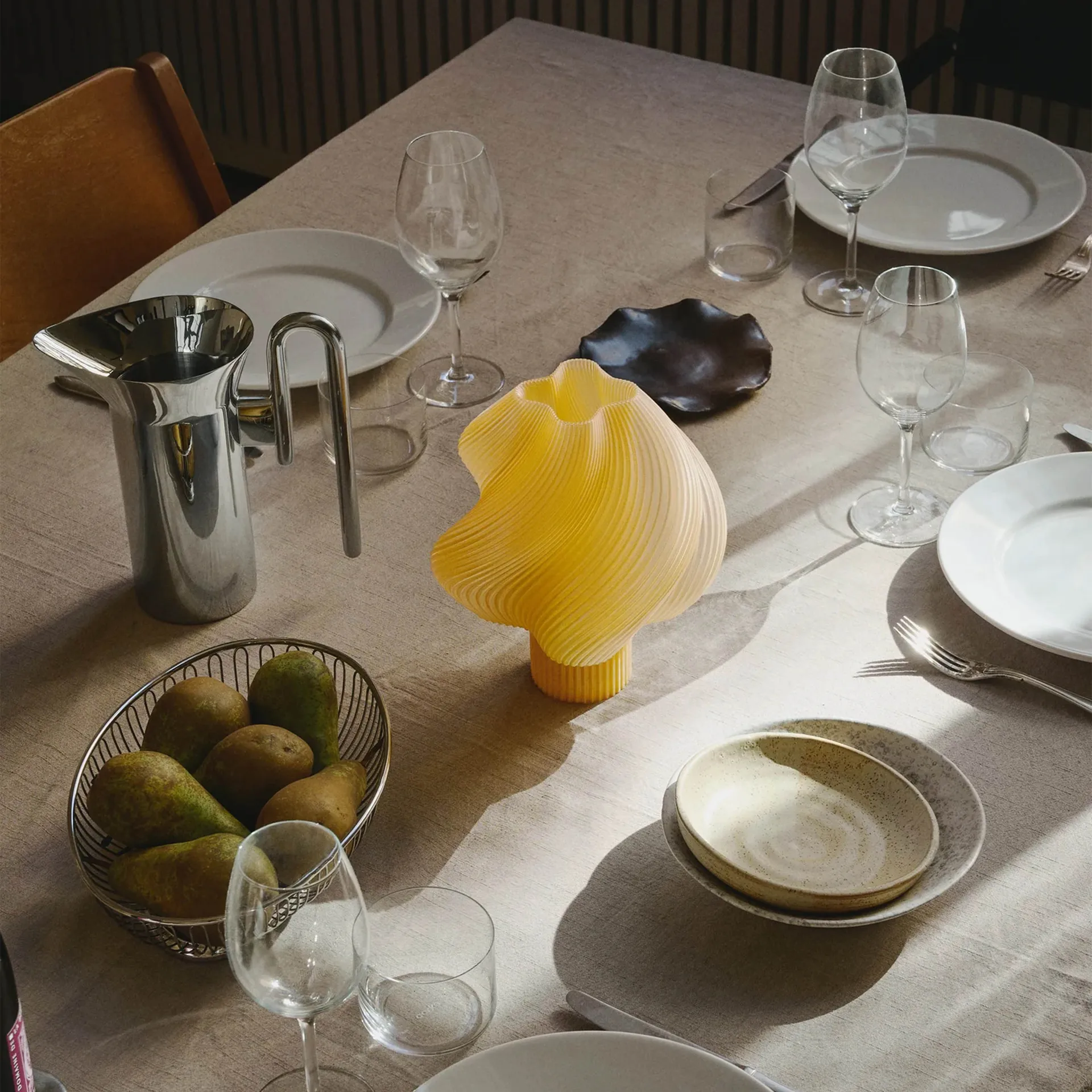 Soft Serve kannettava pöytälamppu, Limoncello-sorbetti, 23 cm Crème Atelier