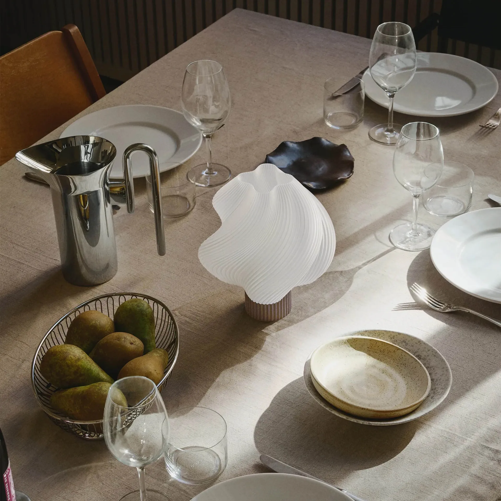 Soft Serve kannettava pöytälamppu, Mocha, 23 cm Crème Atelier