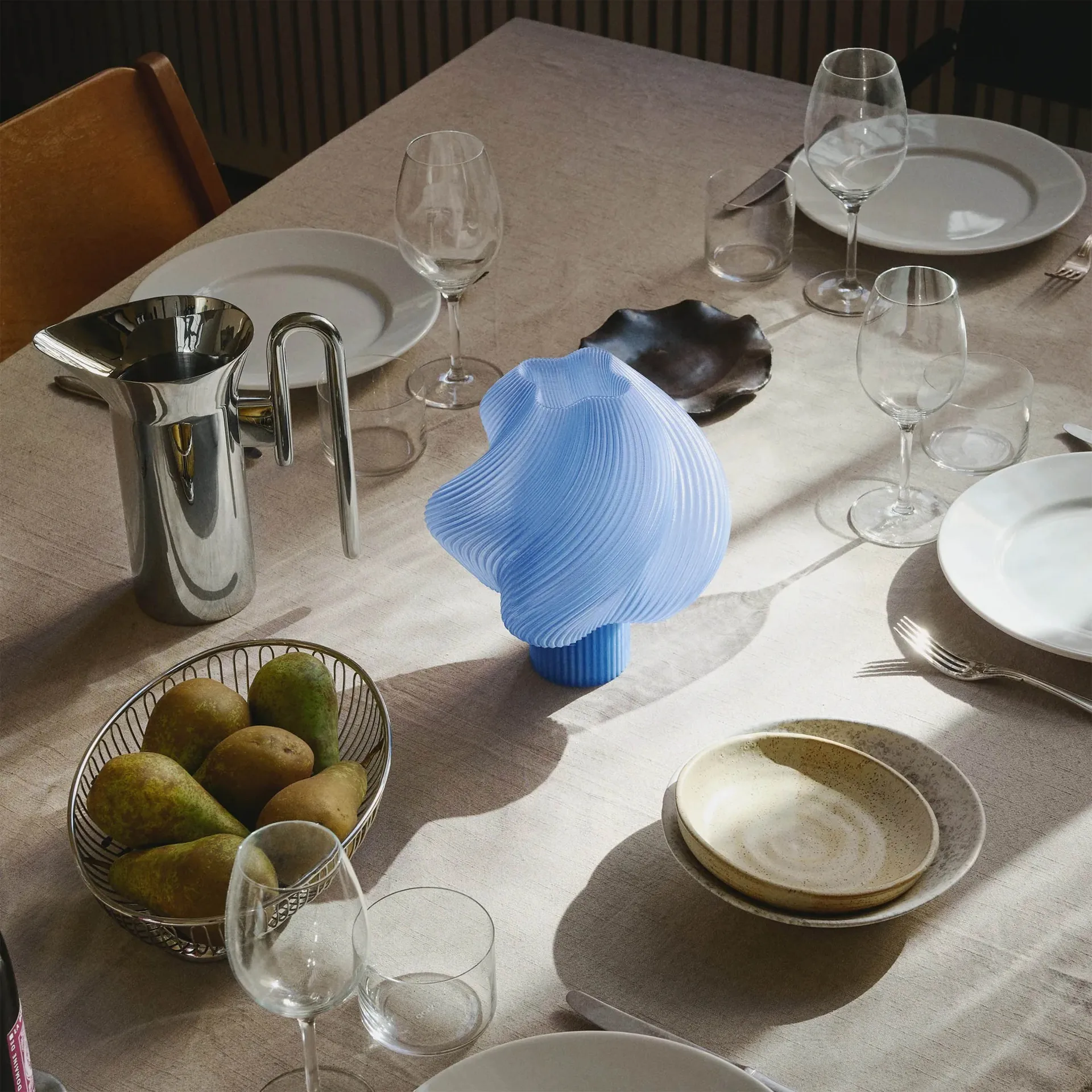 Soft Serve kannettava pöytälamppu, Mustikkasorbetti, 23 cm Crème Atelier