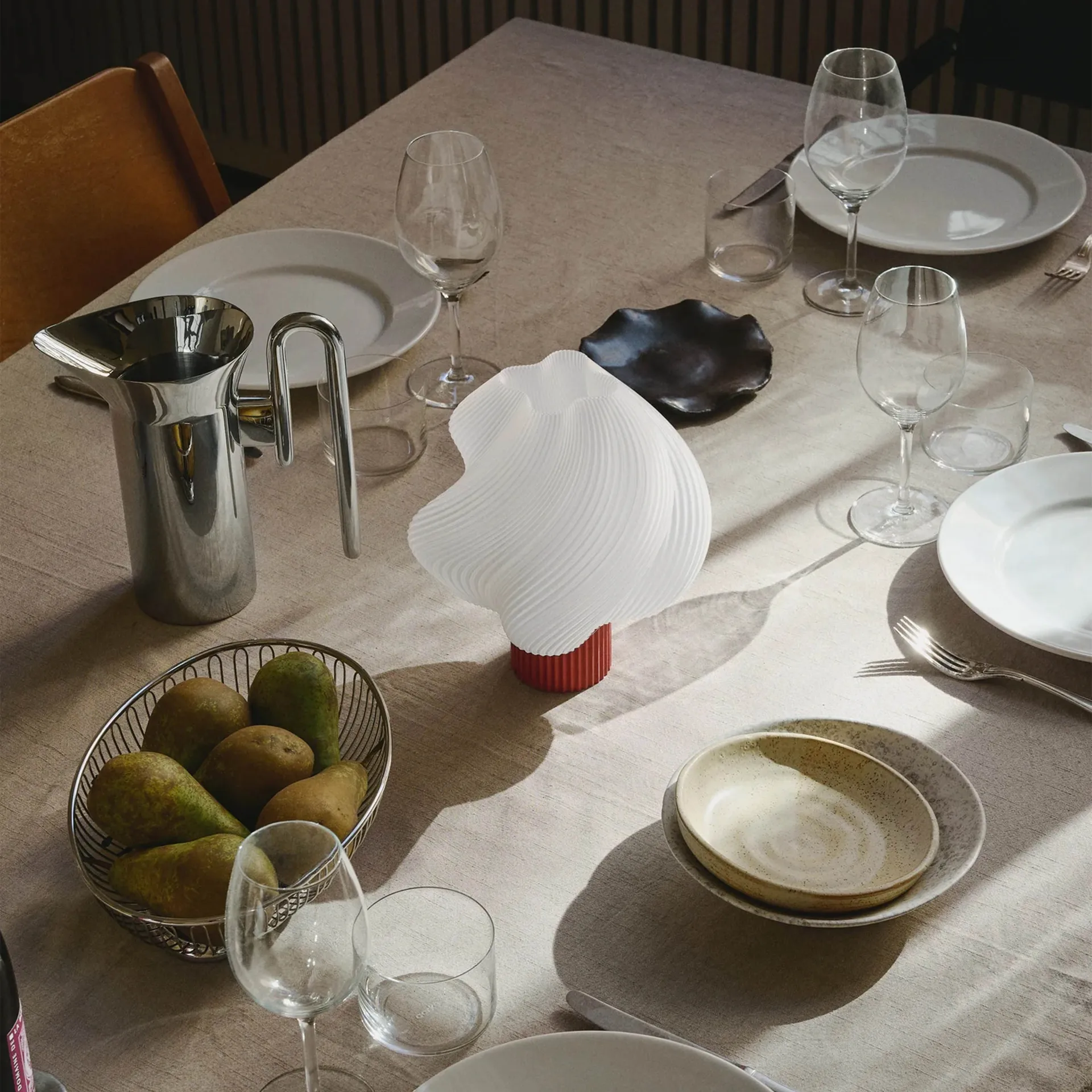 Soft Serve kannettava pöytälamppu, Raparperi, 23 cm Crème Atelier