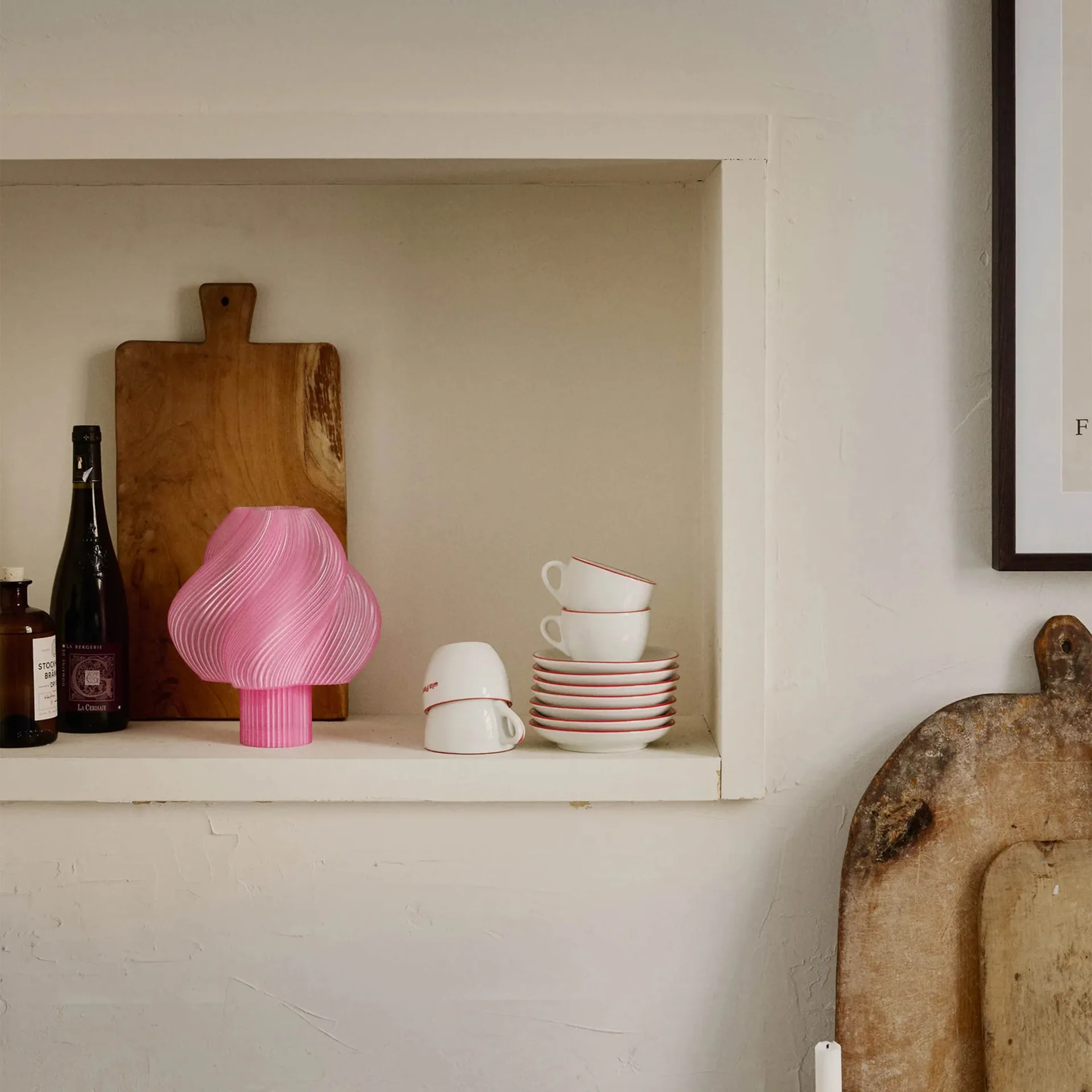 Soft Serve kannettava pöytälamppu, Rose sorbet, 23 cm Crème Atelier