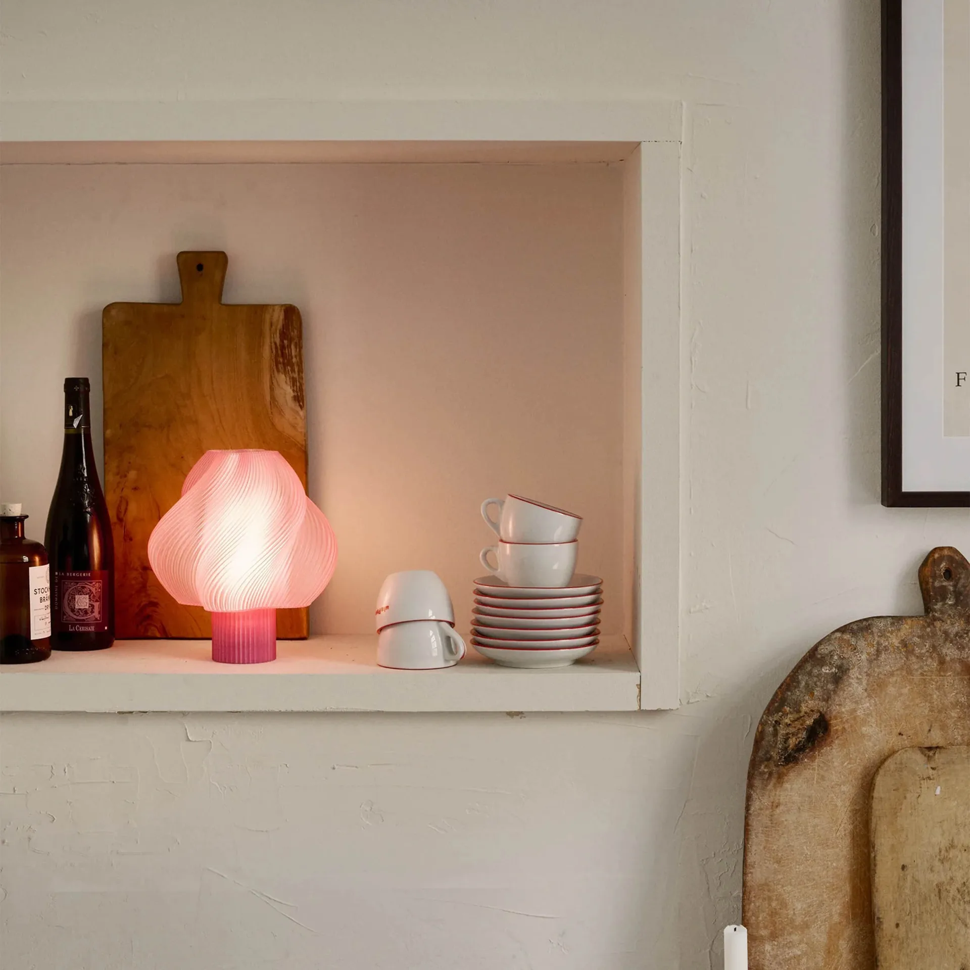 Soft Serve kannettava pöytälamppu, Rose sorbet, 23 cm Crème Atelier