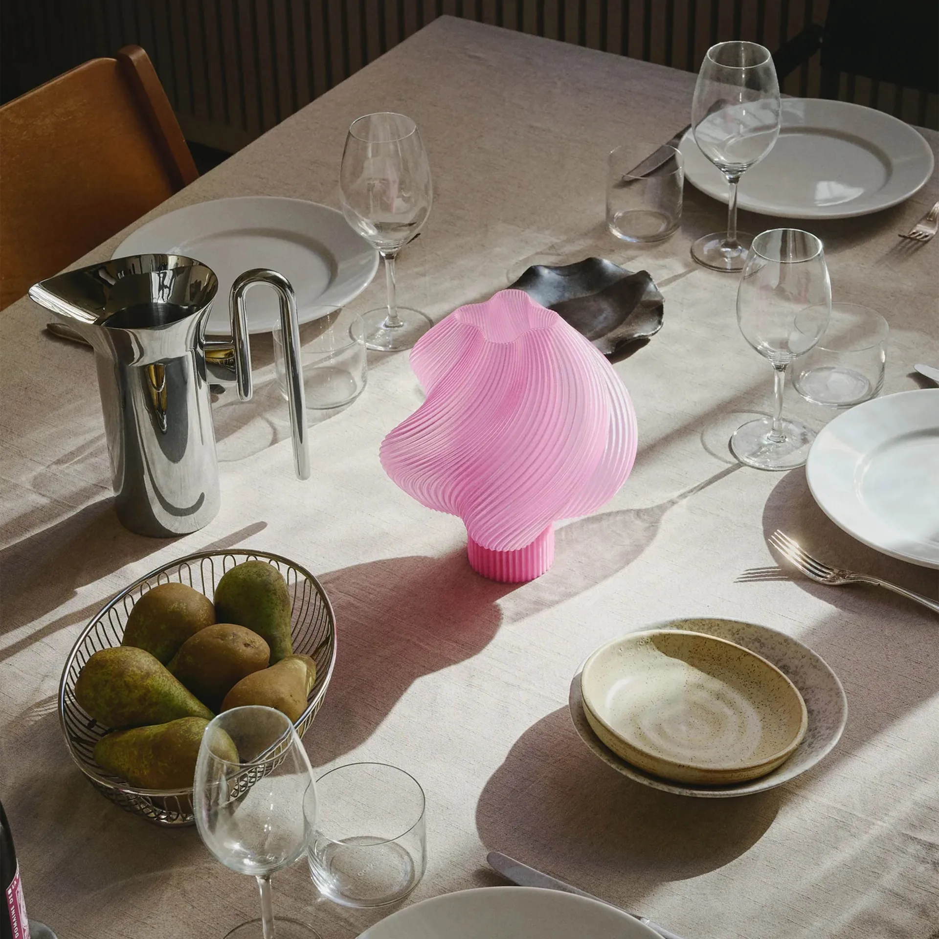 Soft Serve kannettava pöytälamppu, Rose sorbet, 23 cm Crème Atelier