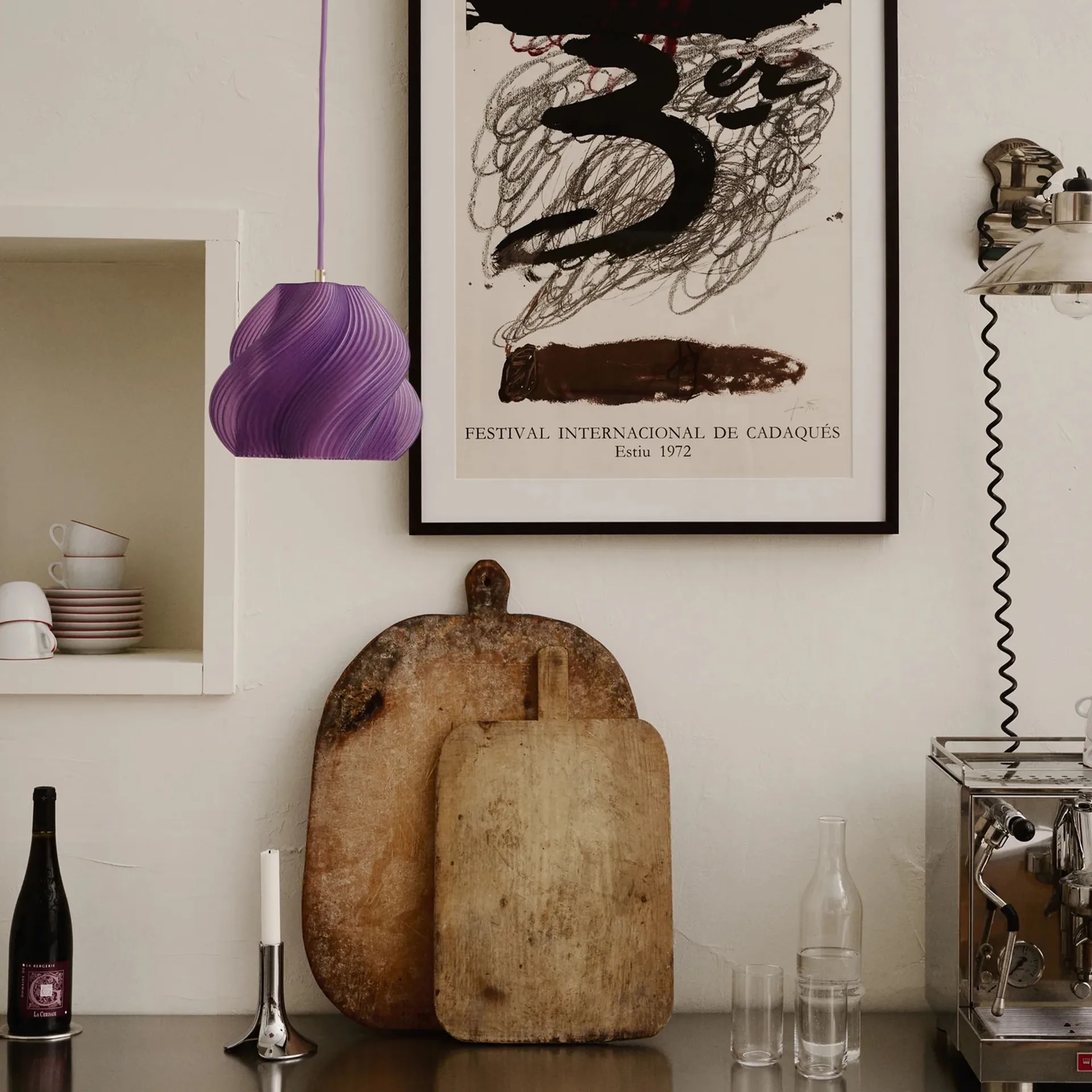 Soft Serve riippuvalaisin, Lavender sorbet-messinki, 01, 20 cm Crème Atelier