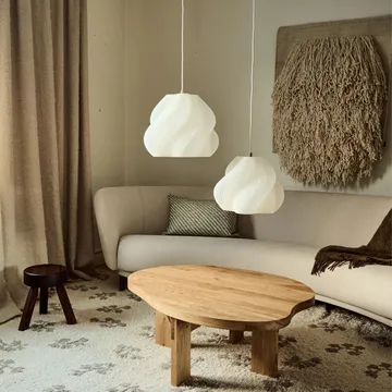 Soft Serve riippuvalaisin - White-kromi, 03, 30 cm - Crème Atelier