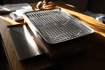 Culimat-ruokalevy jäähdytysritilällä - Ruostumaton teräs, 40,5×30,5 cm - Culimat