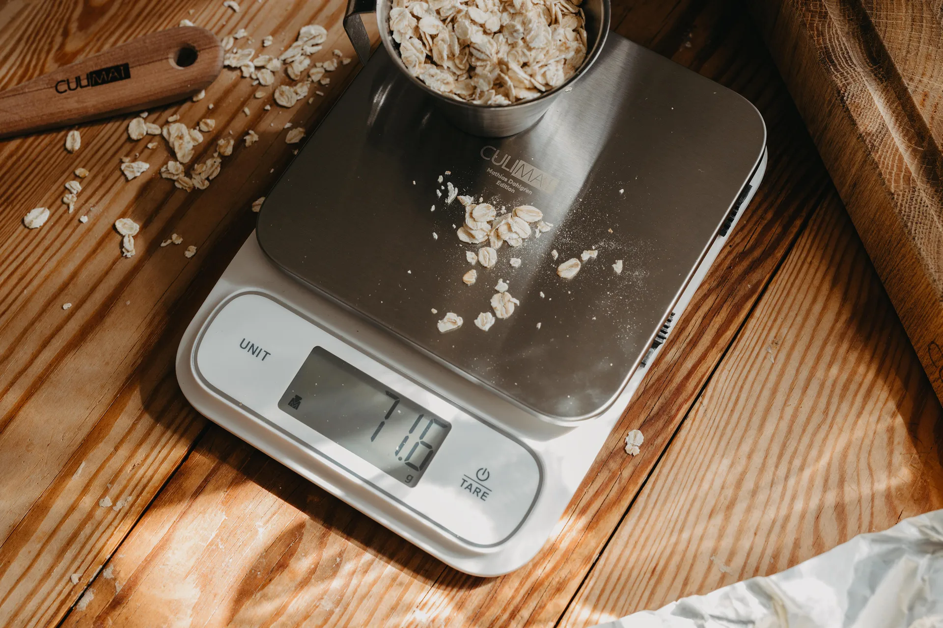 Digitaalinen keittiövaaka vedenkestävä, Valkoinen ja hopea Culimat