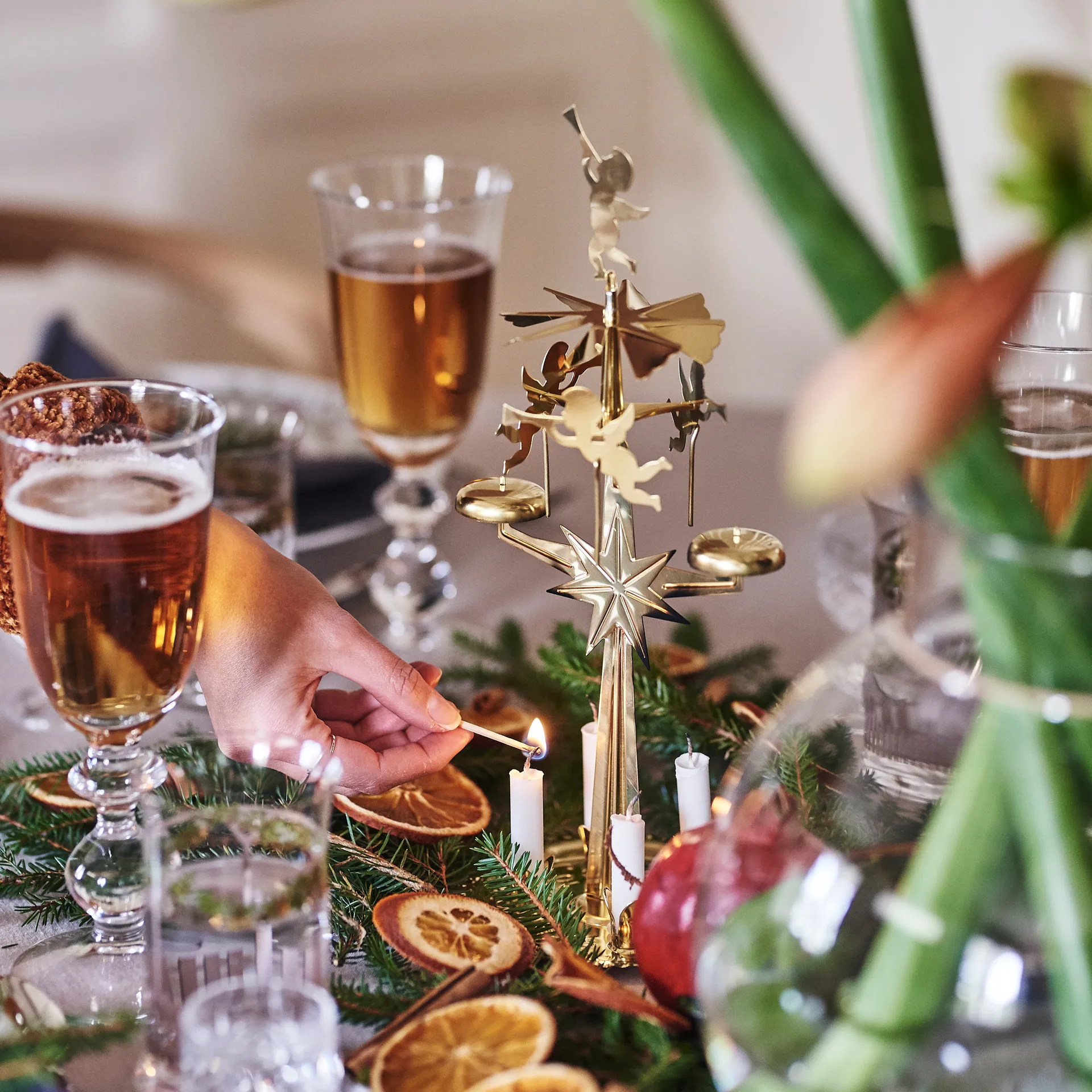 Enkelikello, alkuperäinen, messinginvärinen Dala Industrier