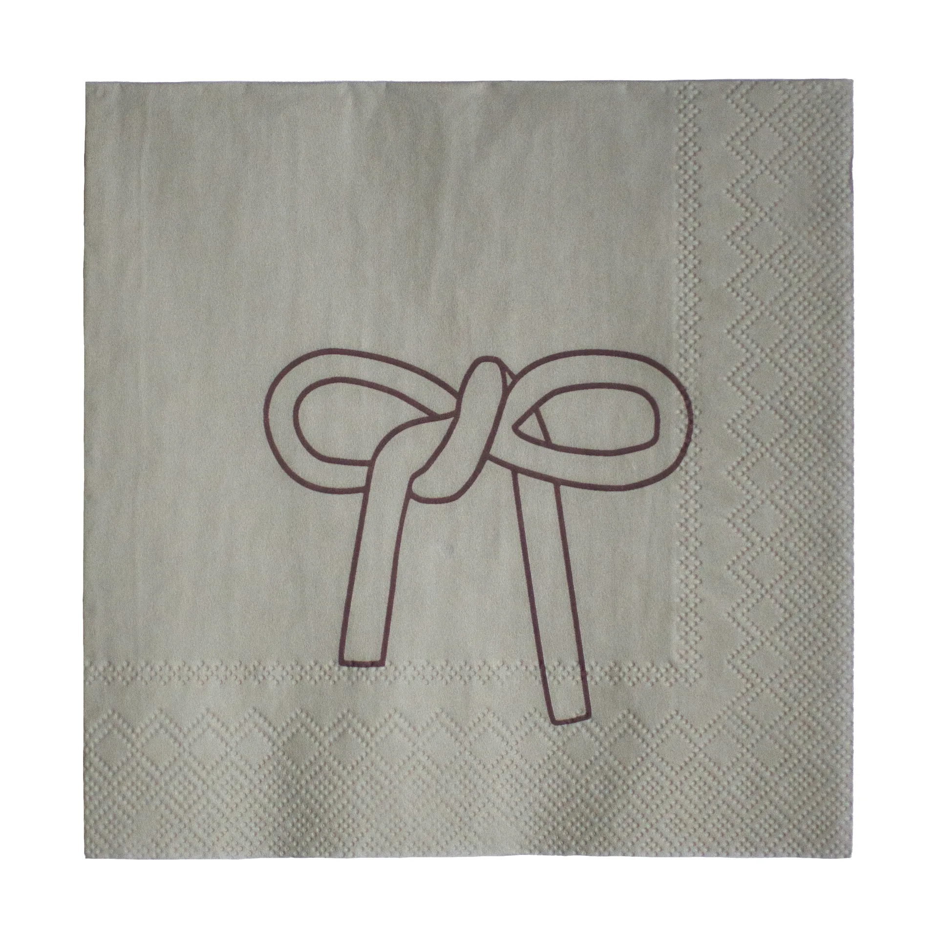 Bow paperinen lautasliina 33x33 cm. 20-pakkaus, Beige DBKD