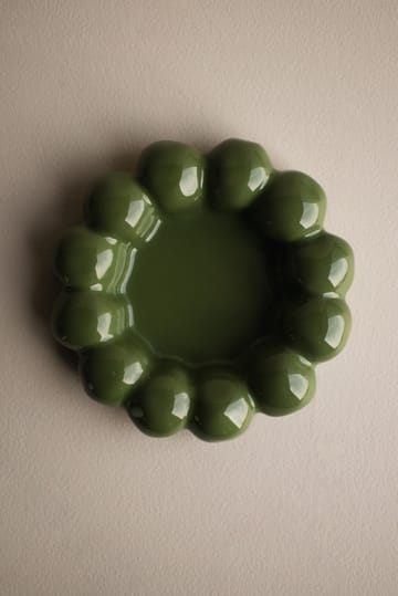 Bright kynttilänalusta Ø17 cm - Kiiltävän vihreä - DBKD