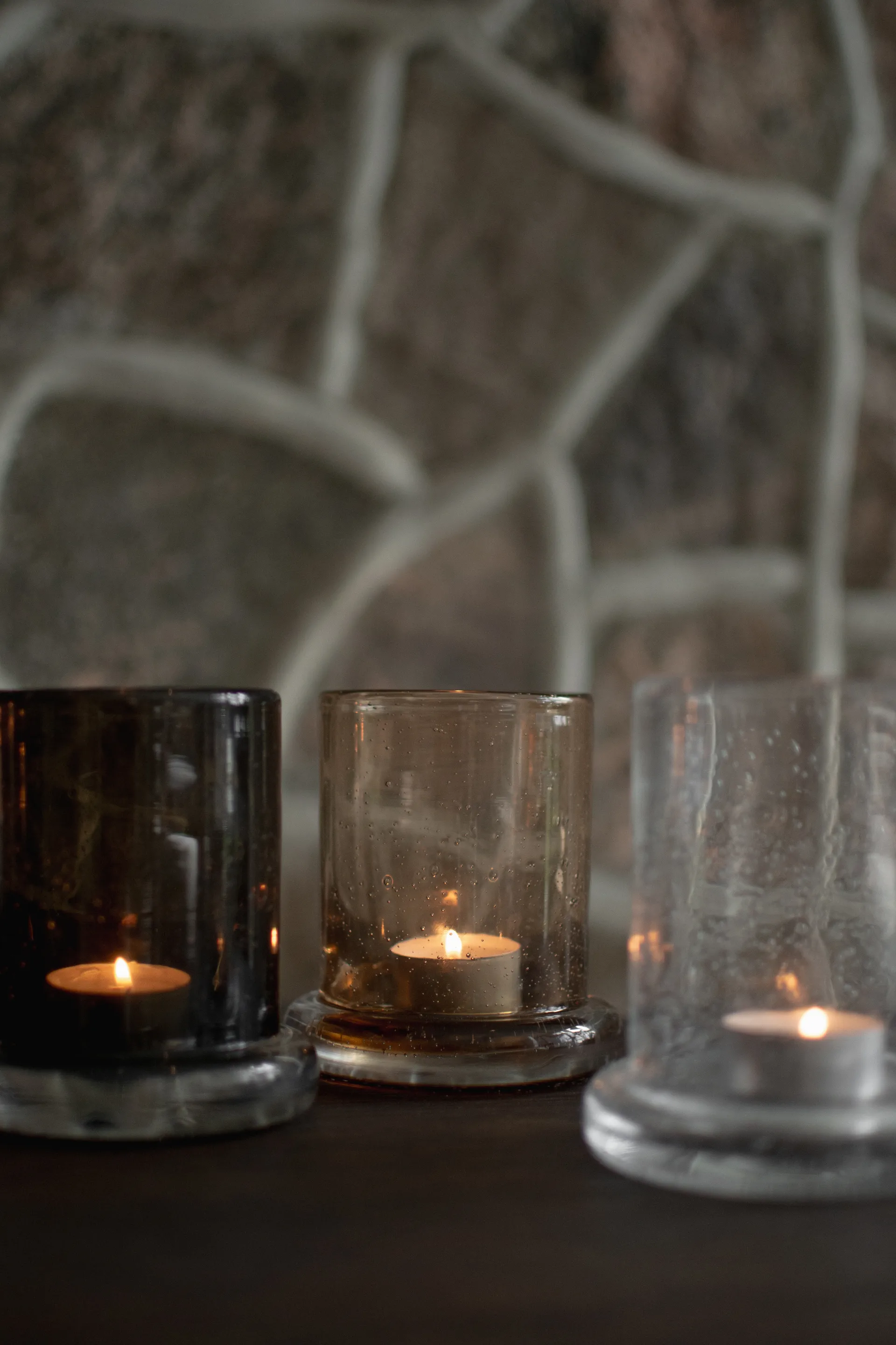 Bubble kynttilälyhty Ø10 cm, Brown DBKD