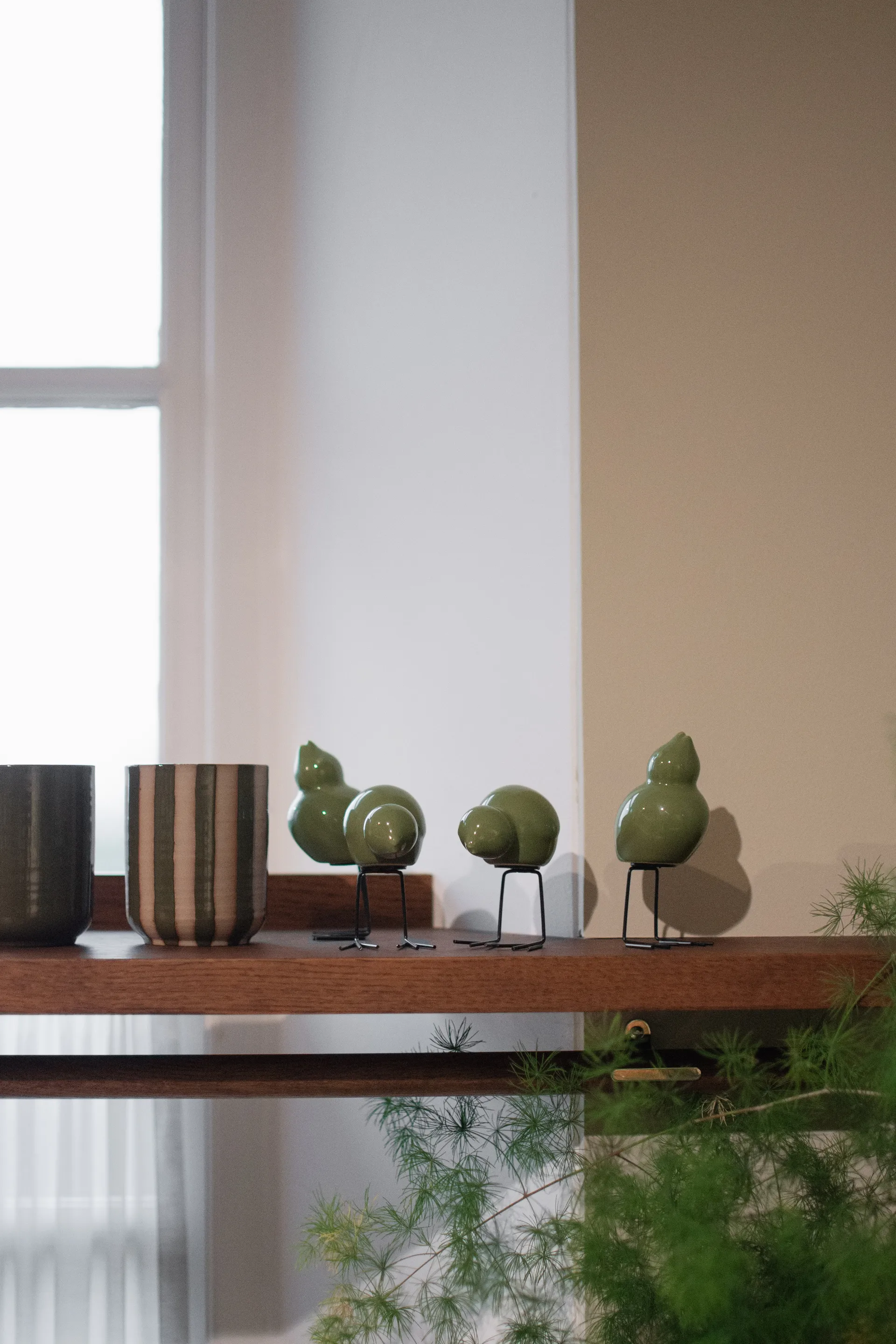 DBKD Swedish Birds -pääsiäiskoriste, 2-pakkaus, Kiiltävä green DBKD