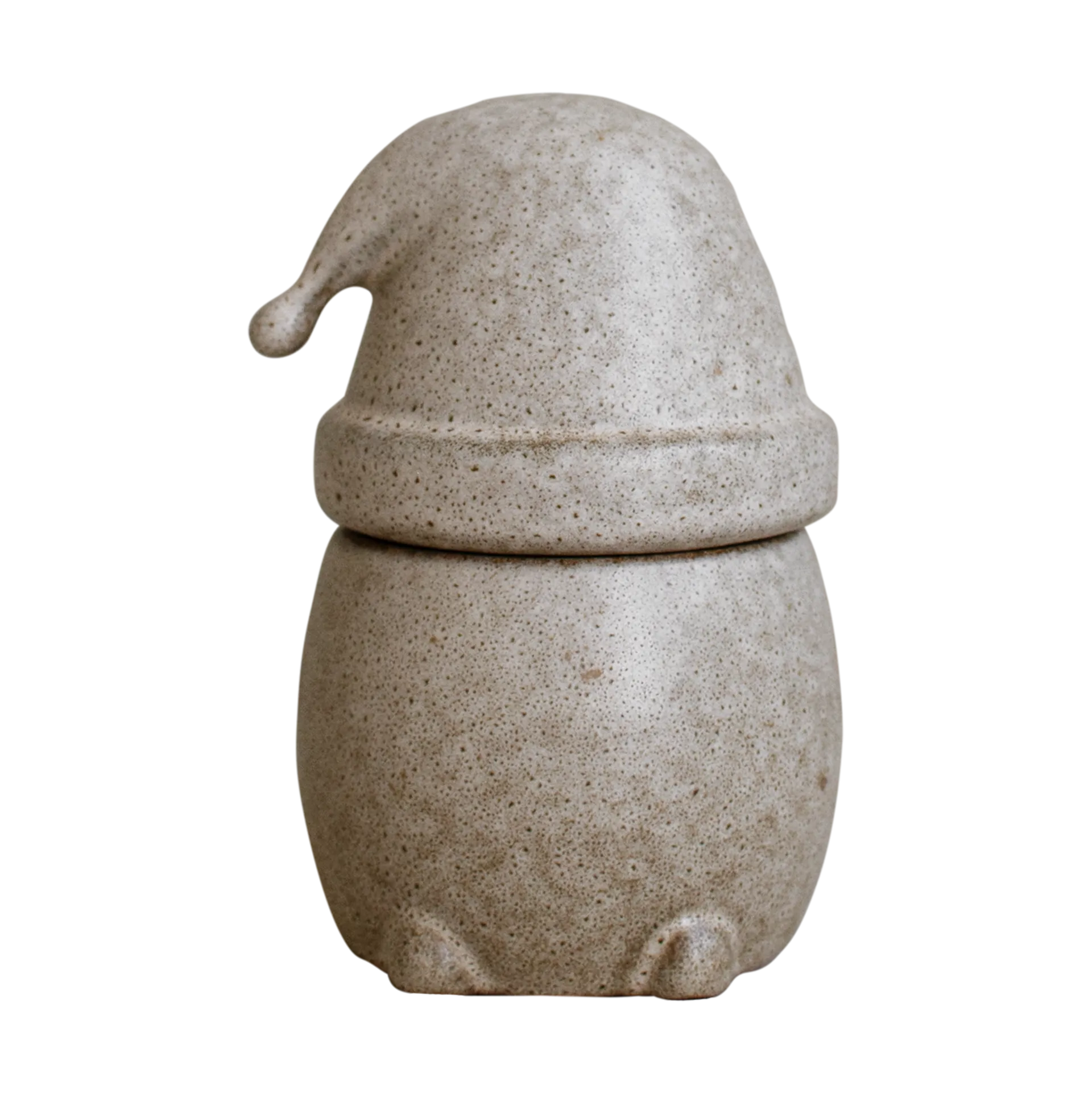 Eating Santa -kulho kannellinen, pieni, Beige DBKD