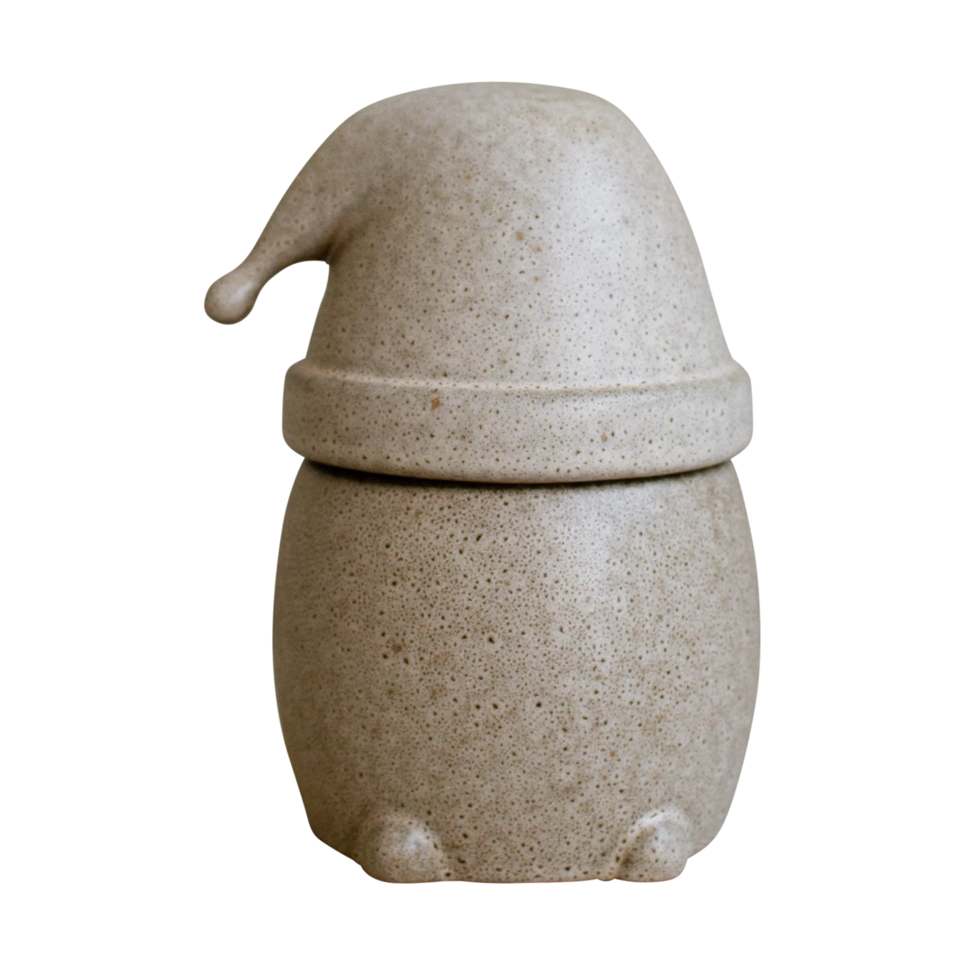 Eating Santa -kulho kannellinen, suuri, Beige DBKD