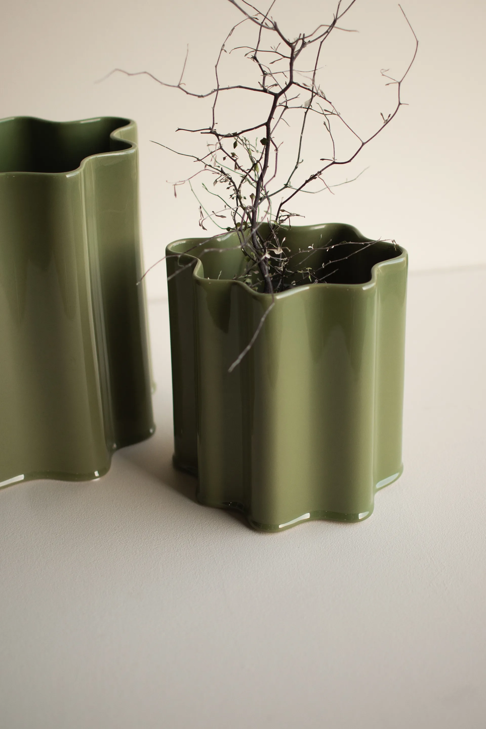 Filter ruukku, Kiiltävä vihreä, Ø18 cm DBKD