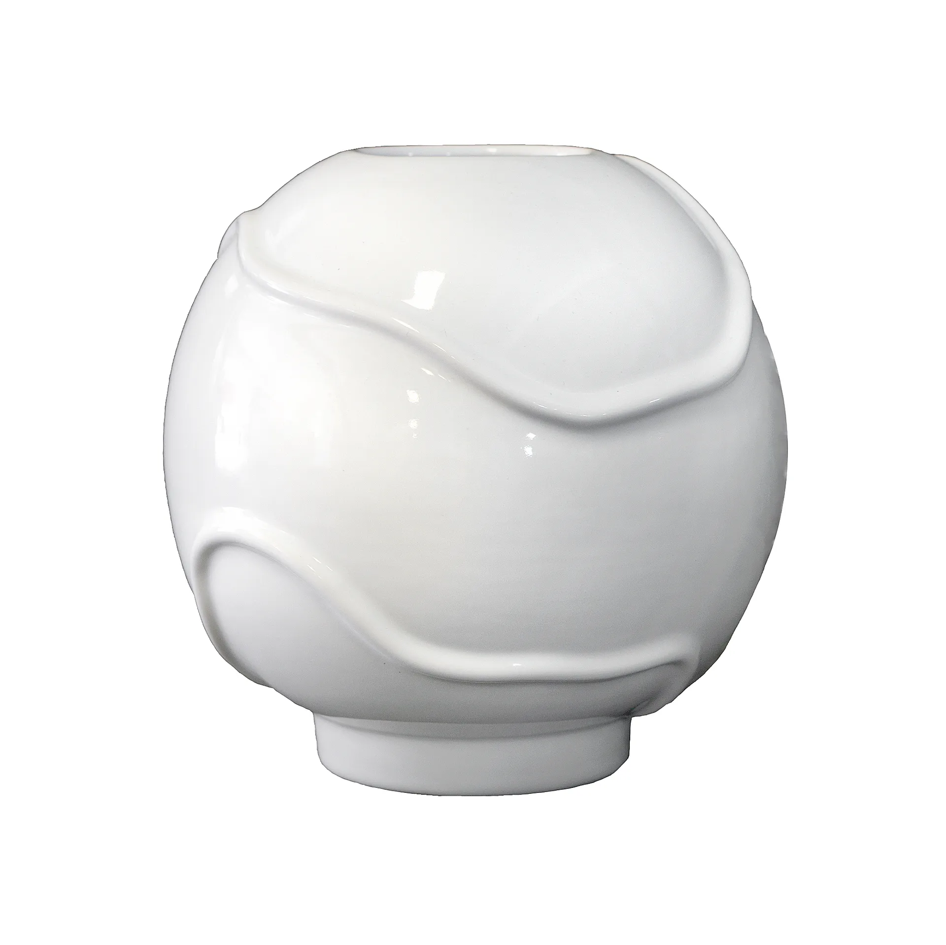 Form maljakko Ø 18 cm, Shiny white DBKD