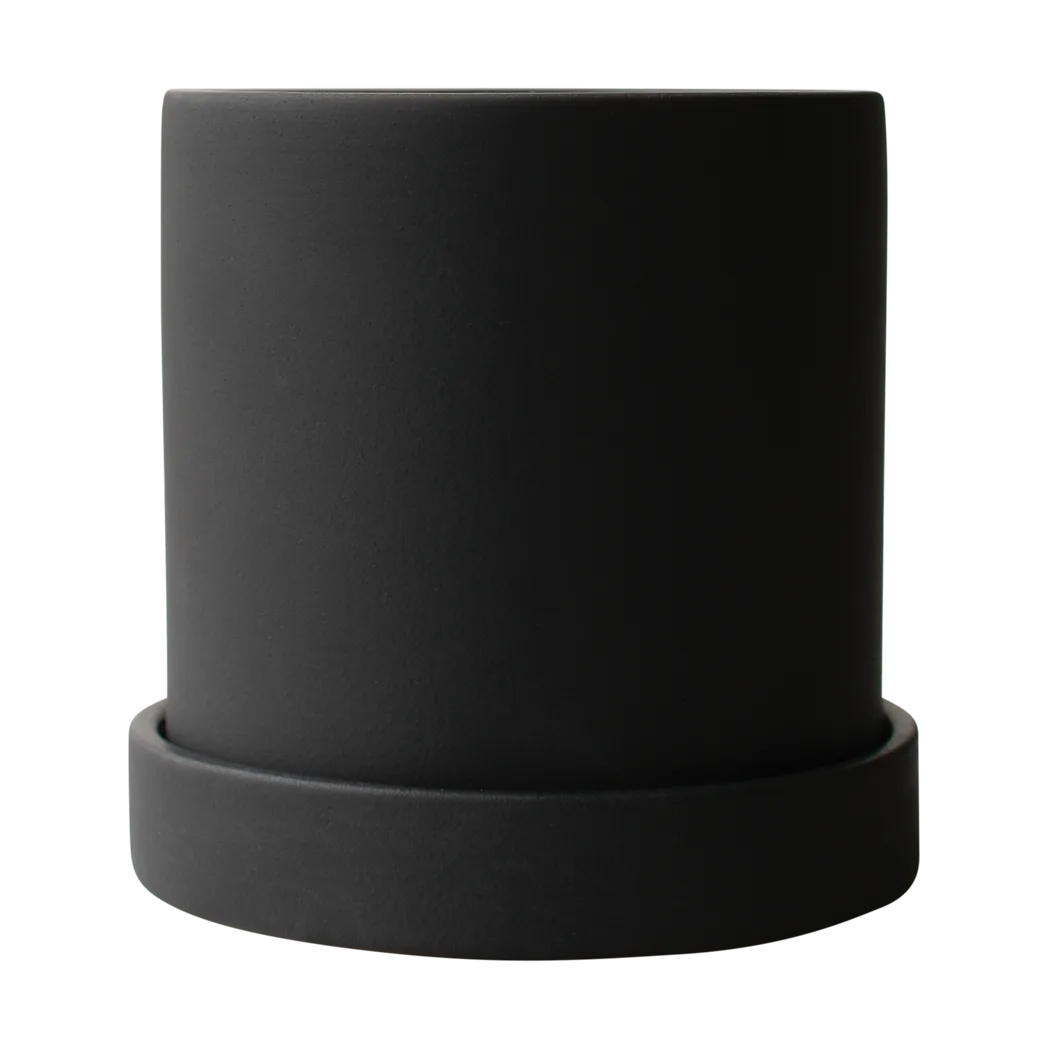 Grow ruukku Ø10 cm aluslautasella, Sandy black DBKD