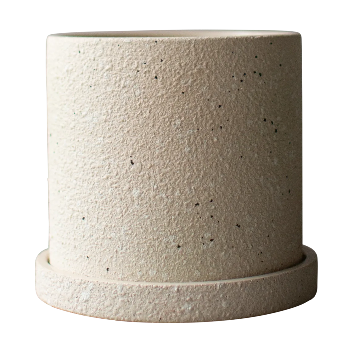 Grow ruukku Ø13 cm aluslautasella, Creme structure DBKD