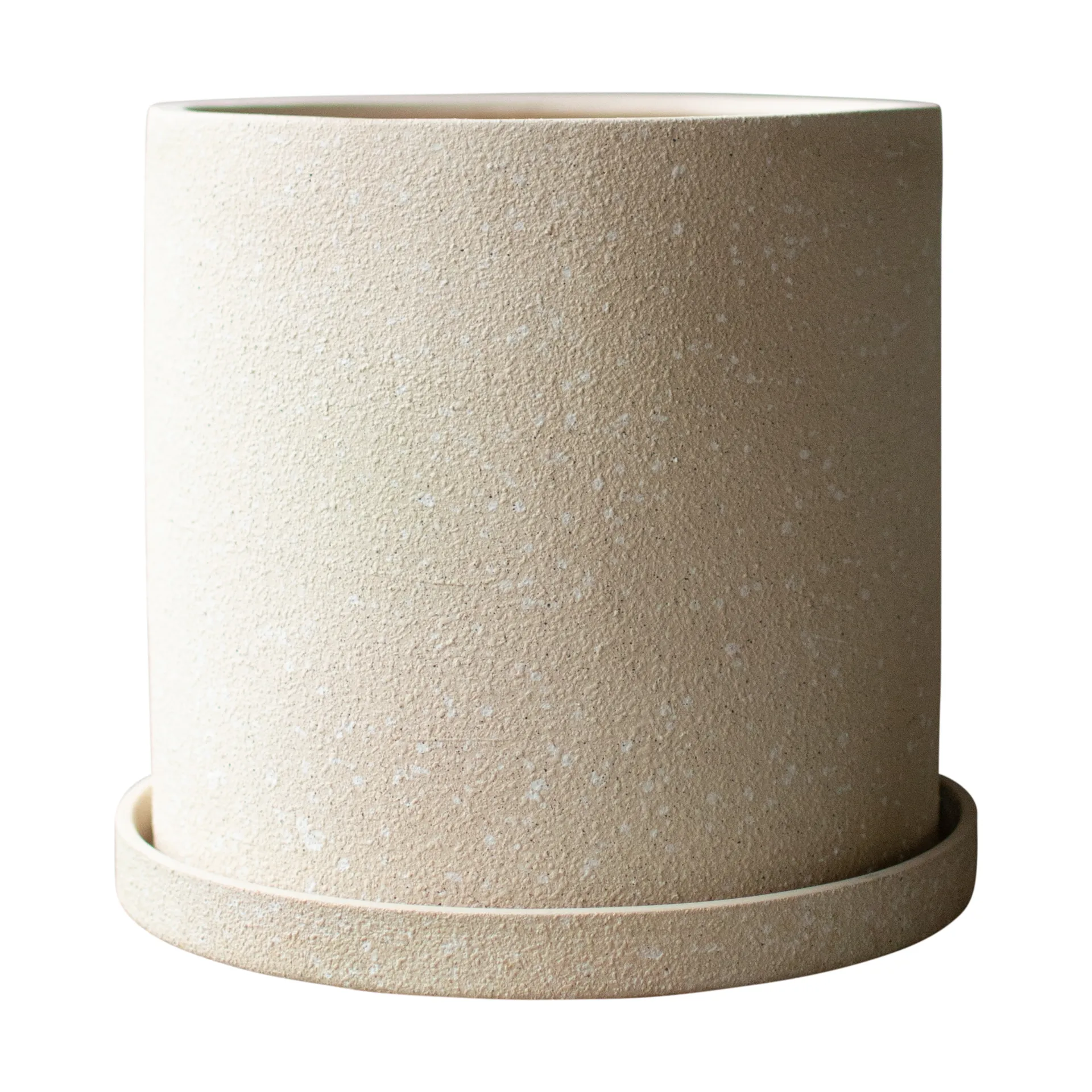 Grow ruukku Ø30 cm aluslautasella, Creme structure DBKD