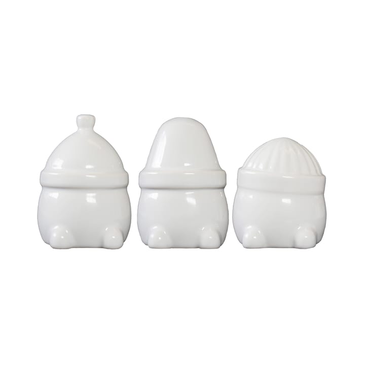 Hipster Triplets -joulukoriste, 3-pakkaus - Shiny white - DBKD