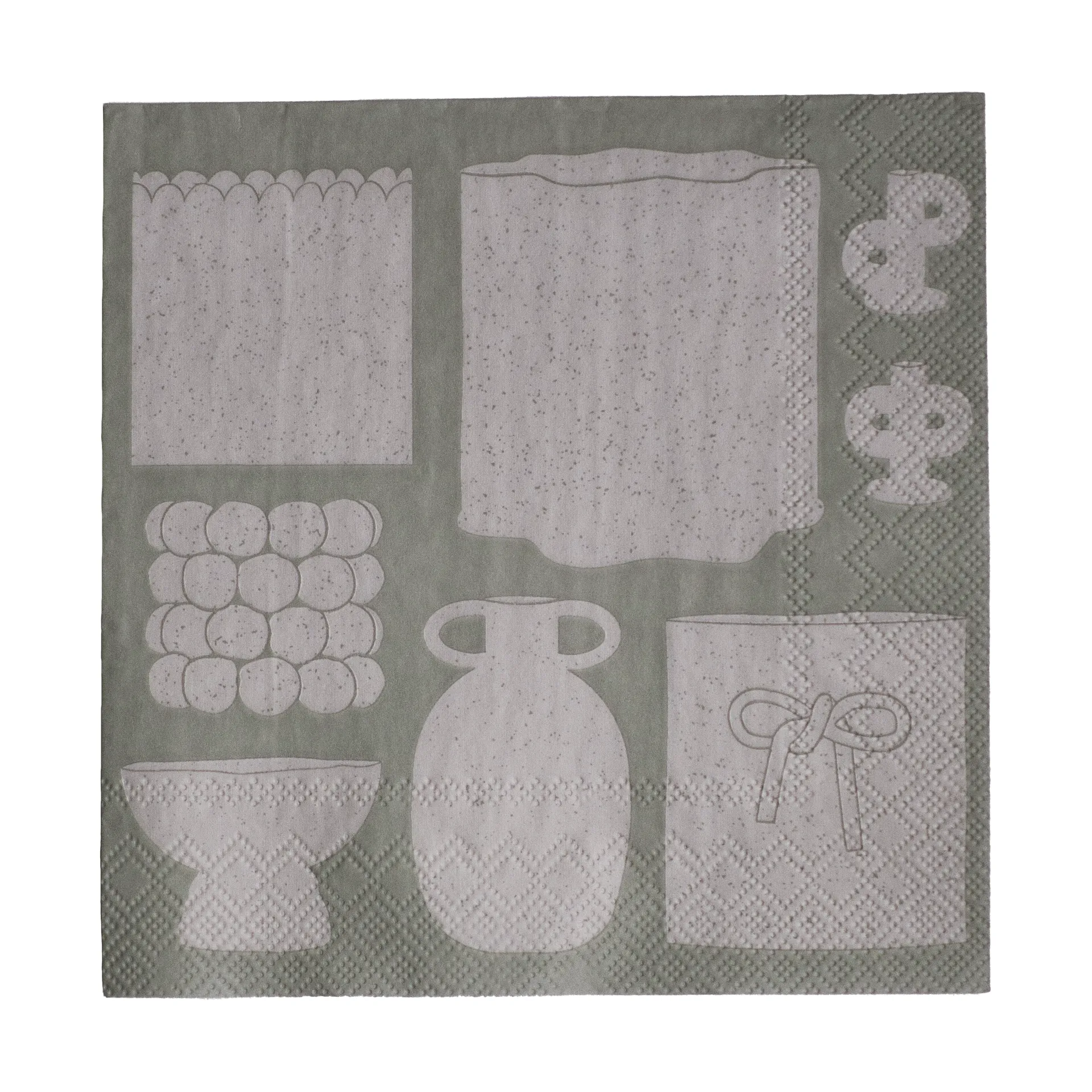 Illustration paperiservetti 33x33 cm. 20-pakkaus, Beige DBKD