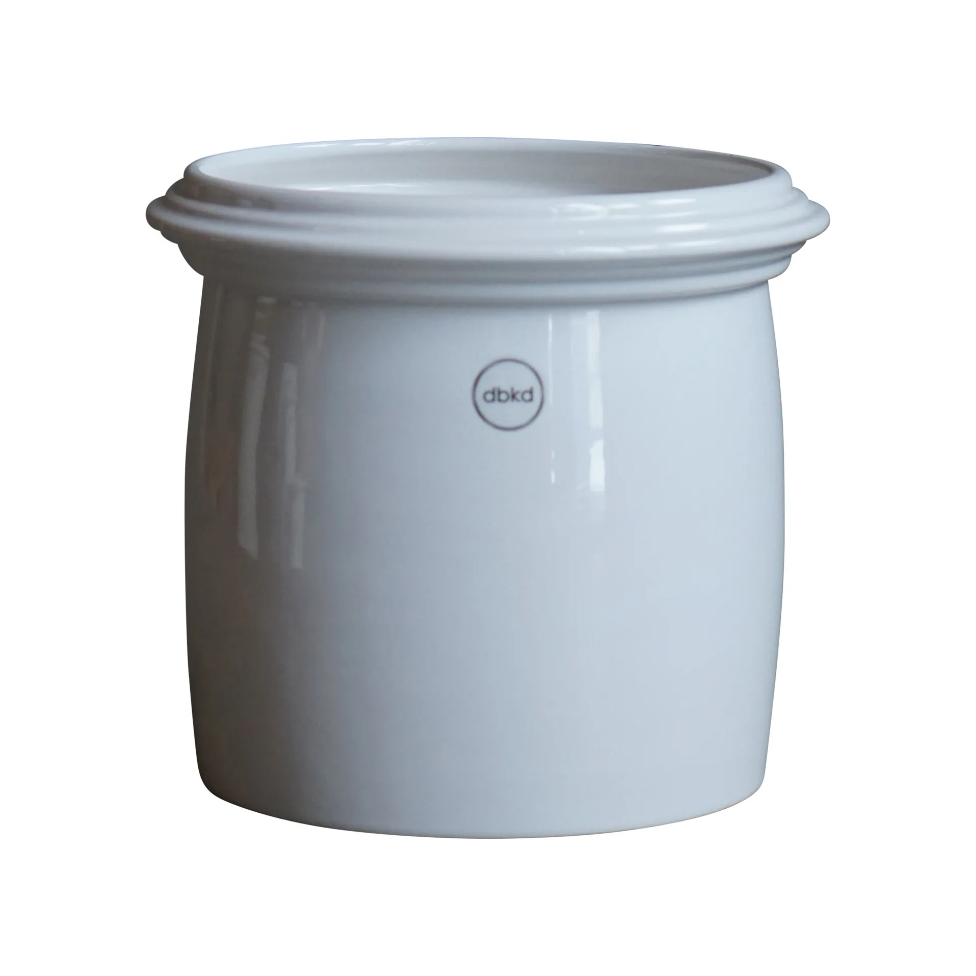 Kruset ruukku kiiltävä valkoinen, Small Ø18 cm DBKD