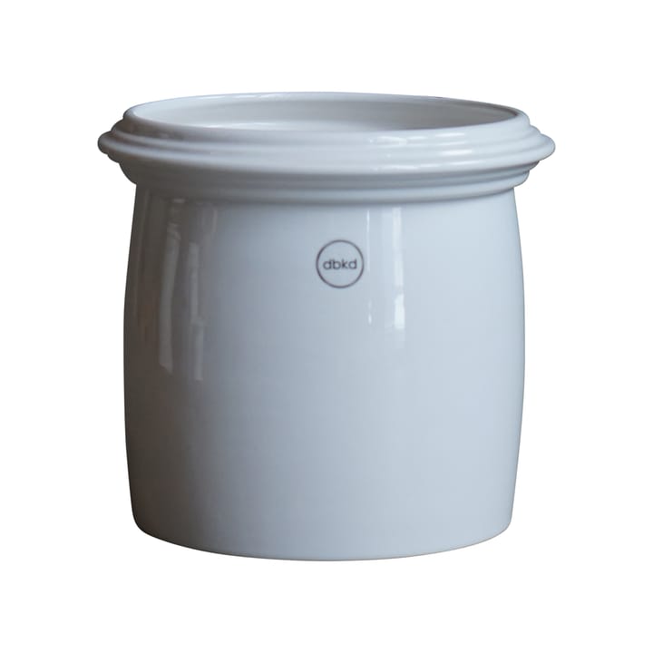 Kruset ruukku kiiltävä valkoinen, Small Ø18 cm DBKD
