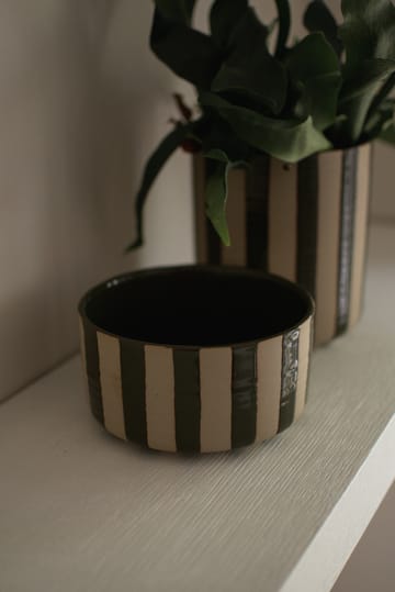 Line koristekulho Ø16 cm - Raidallinen vihreä - DBKD