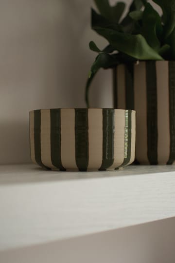 Line koristekulho Ø16 cm - Raidallinen vihreä - DBKD