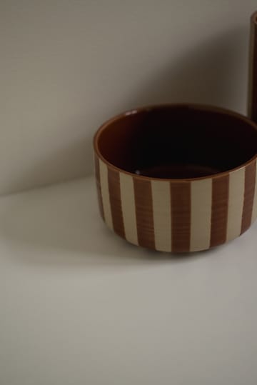 Line koristekulho Ø16 cm - Raidoitettu nougat - DBKD