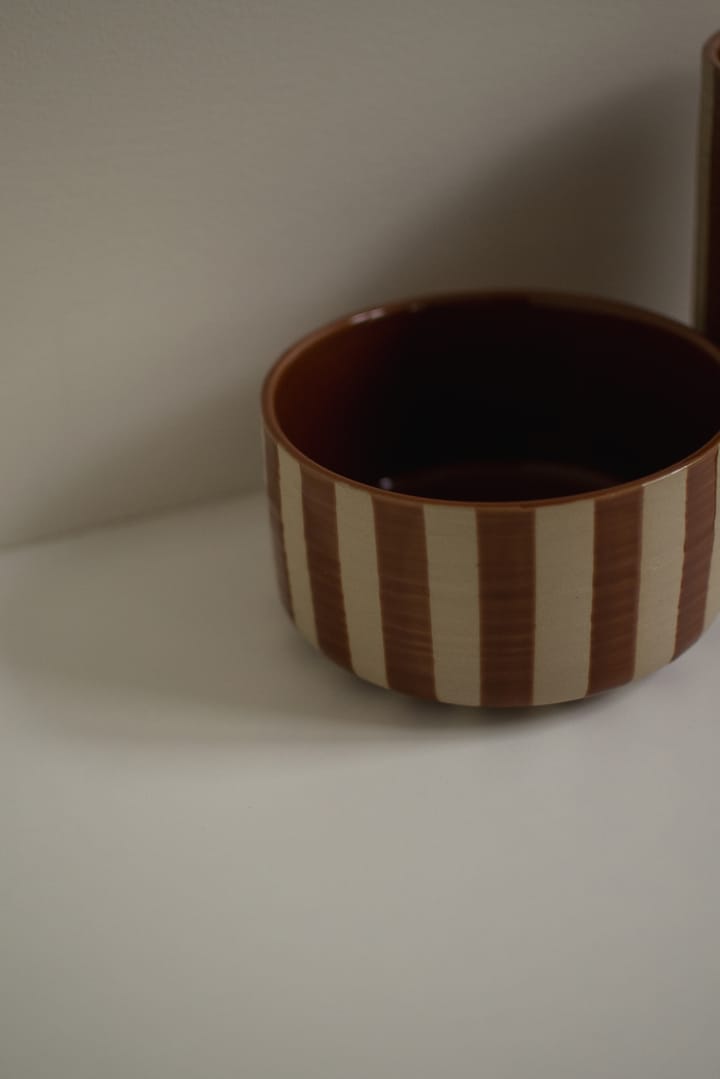 Line koristekulho Ø16 cm, Raidoitettu nougat DBKD