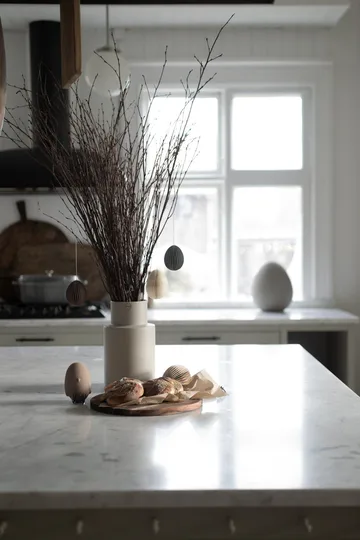 Ovoid pääsiäiskoriste paperi 7 cm - White - DBKD