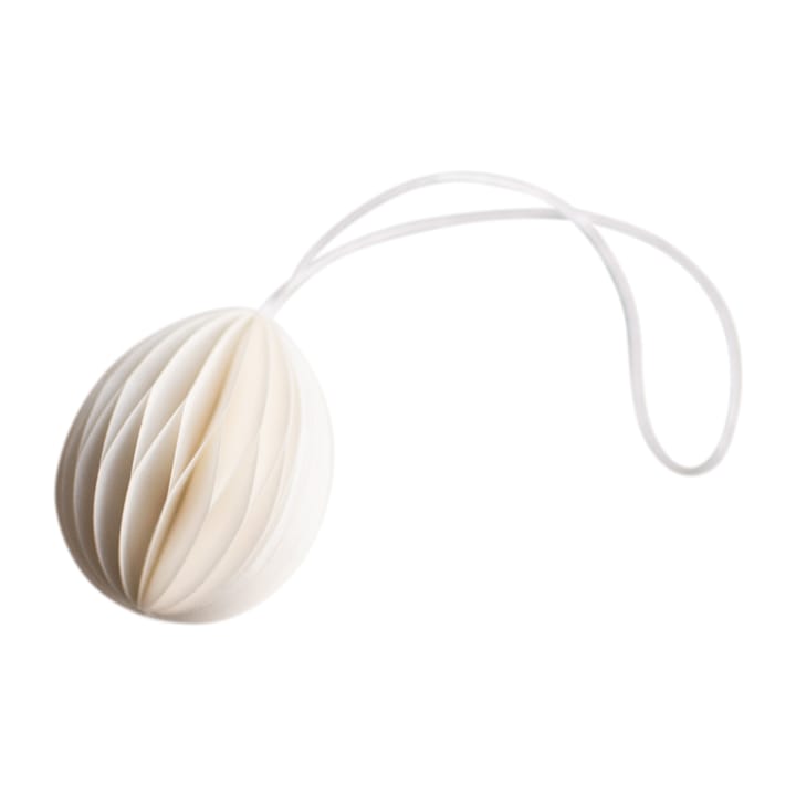 Ovoid pääsiäiskoriste paperi small 4 cm - White - DBKD