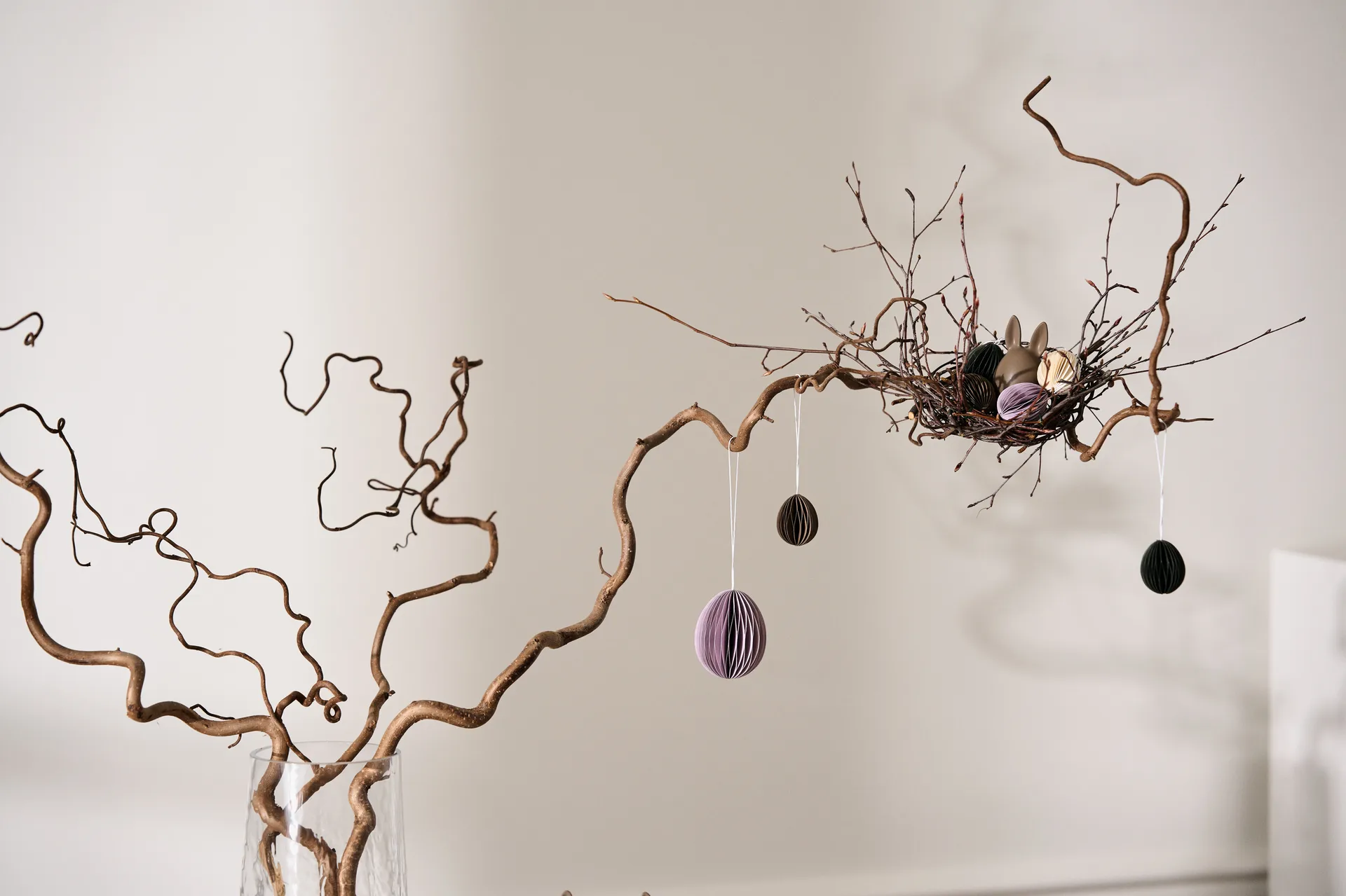 Ovoid pääsiäiskoriste paperi small 4 cm, White DBKD