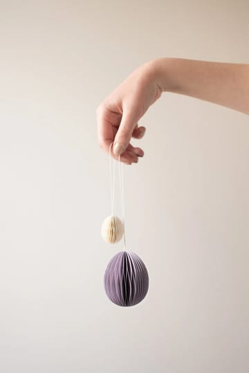 Ovoid pääsiäiskoriste paperi small 4 cm - White - DBKD