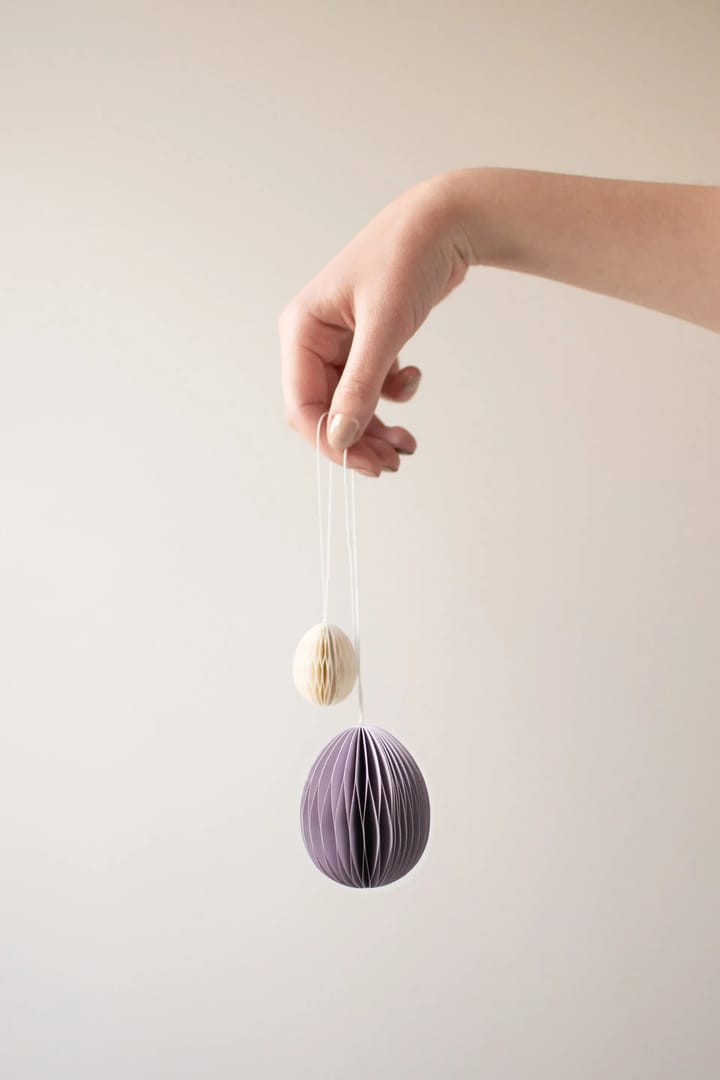 Ovoid pääsiäiskoriste paperi small 4 cm, White DBKD