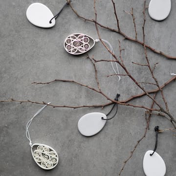 Paper egg -pääsiäiskoriste - Valkoinen - DBKD