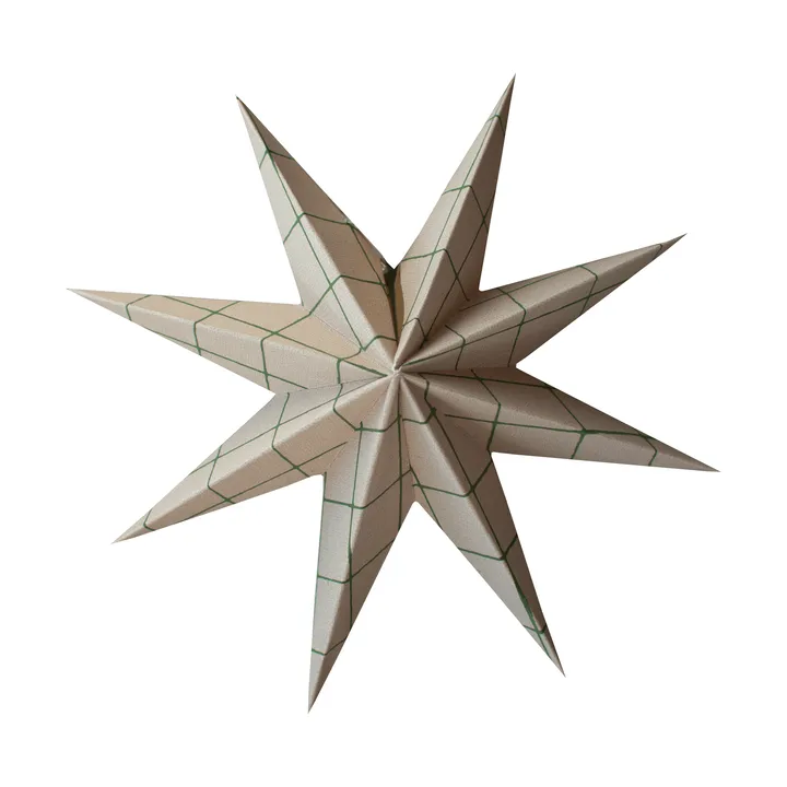 Paper-winter tähti koriste-riipus - Square sand, medium, Ø14 cm - DBKD