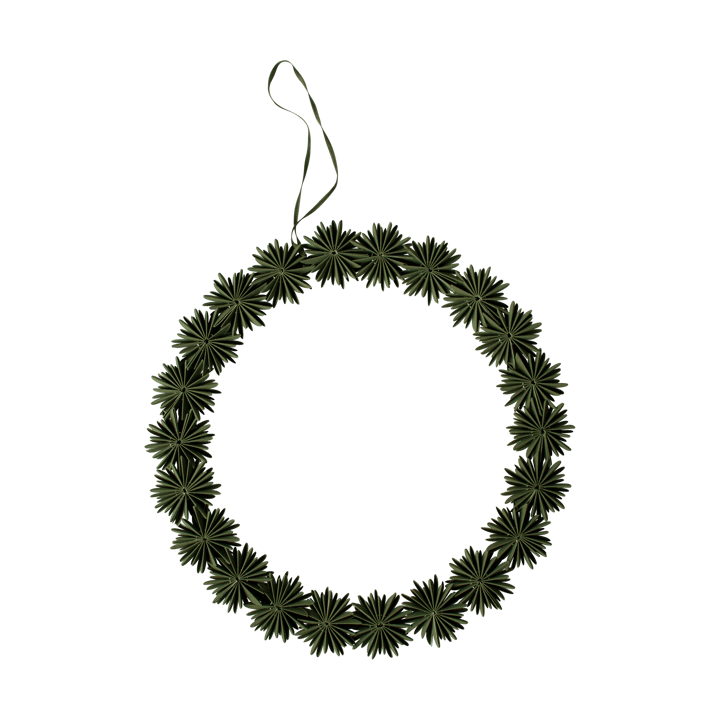 Paperilumihiutale seppele koristekranssi Ø35 cm - Vihreä - DBKD