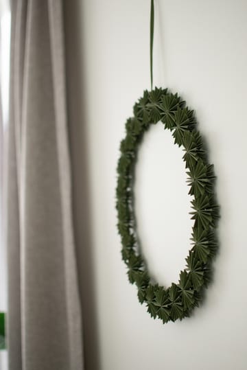 Paperilumihiutale seppele koristekranssi Ø35 cm - Vihreä - DBKD