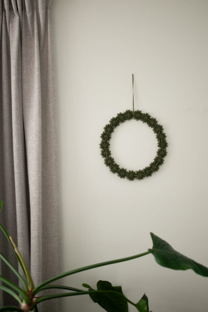 Paperilumihiutale seppele koristekranssi Ø35 cm, Vihreä DBKD